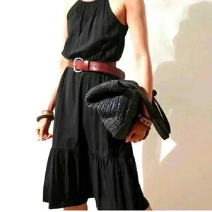 Banana republic Tiered Black Dress